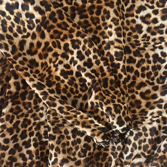 Animal Print Top with Black Accent - Picture 4 of 4